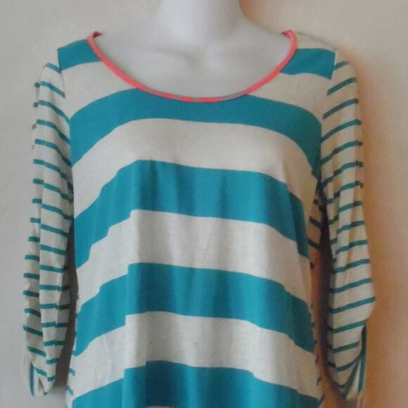 Self Esteem top sz M blue white stripe NWT - Picture 1 of 3